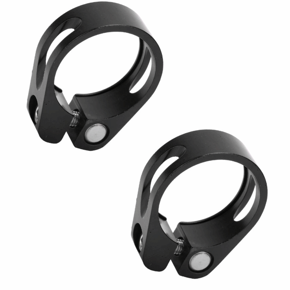 Black Lightweight Seat Post Clamp, Aluminum Alloy Bike Clip, Bike Accessories