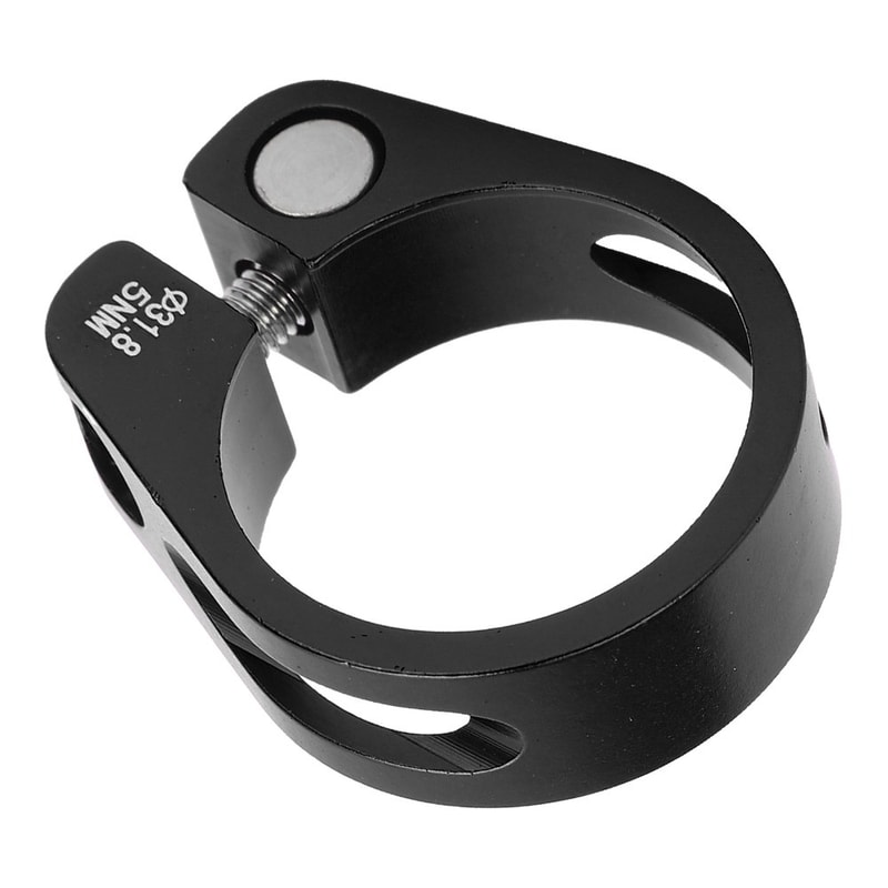 Black Lightweight Seat Post Clamp, Aluminum Alloy Bike Clip, Bike Accessories
