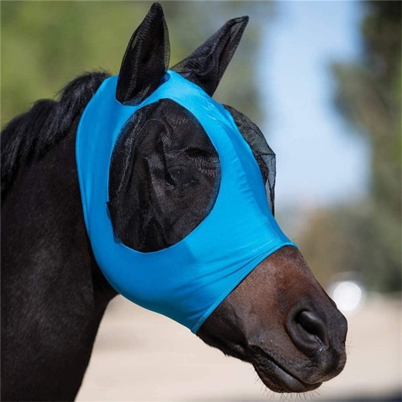 Horse Fly Mask, Multifunctional Horse Mosquito Mask, Comfortable Sun UV Protection, Breathable Mesh Face Mask