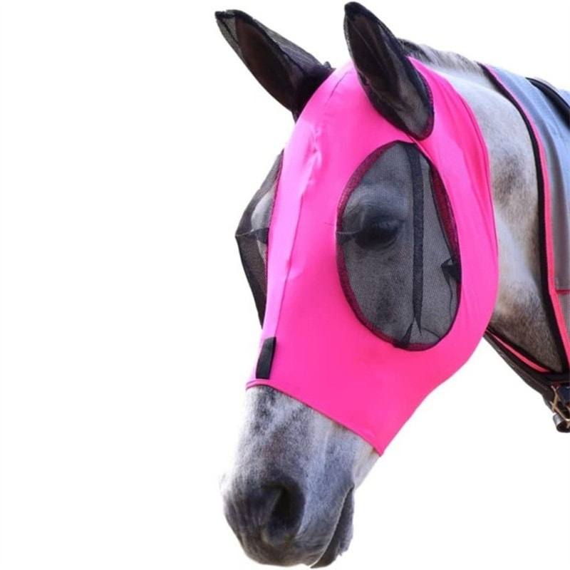 Horse Fly Mask, Multifunctional Horse Mosquito Mask, Comfortable Sun UV Protection, Breathable Mesh Face Mask