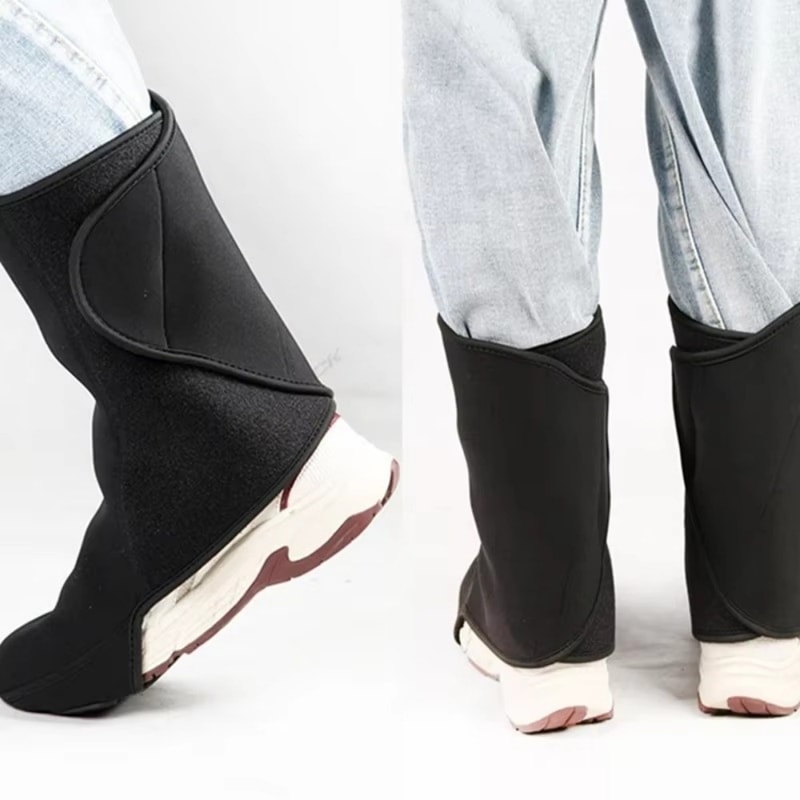 Waterproof Winter Ankle Protector, Windproof Sports Foot Gear, Low Gaiter for Motorcycle Riding and Skiing