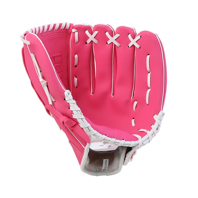 Synthetic Leather Baseball Glove Blue Mitt Rose Red Brown Black Catcher Gloves For Practice 0