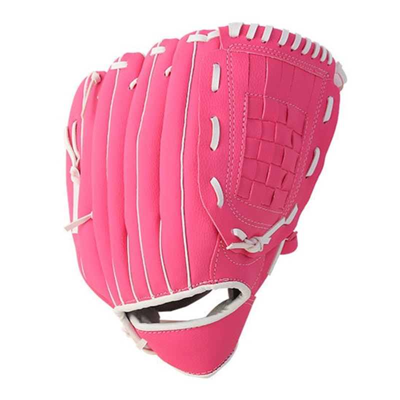 Synthetic Leather Baseball Glove Blue Mitt Rose Red Brown Black Catcher Gloves For Practice 1