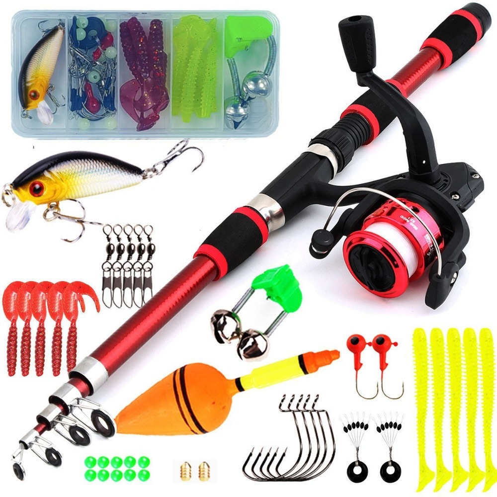 Max Drag Telescopic Fishing Kit, Gear Ratio Reel, Telescopic Rod Design