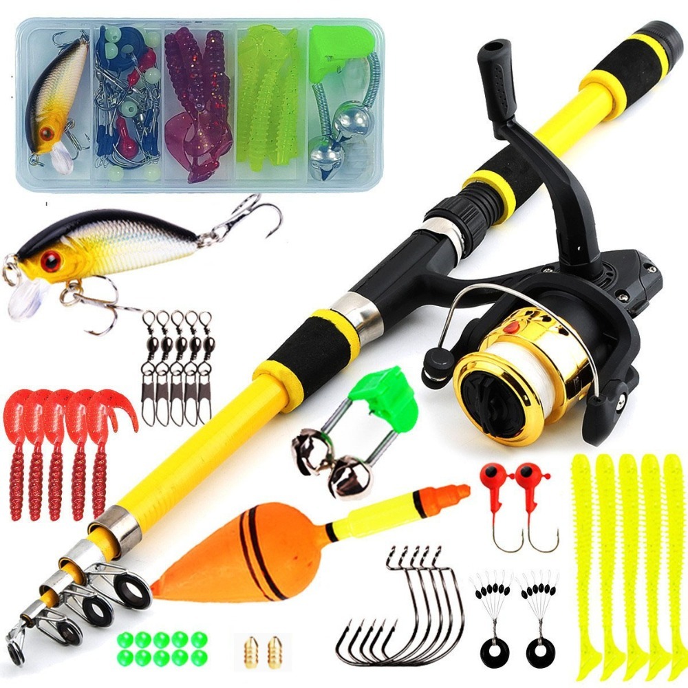 Max Drag Telescopic Fishing Kit, Gear Ratio Reel, Telescopic Rod Design