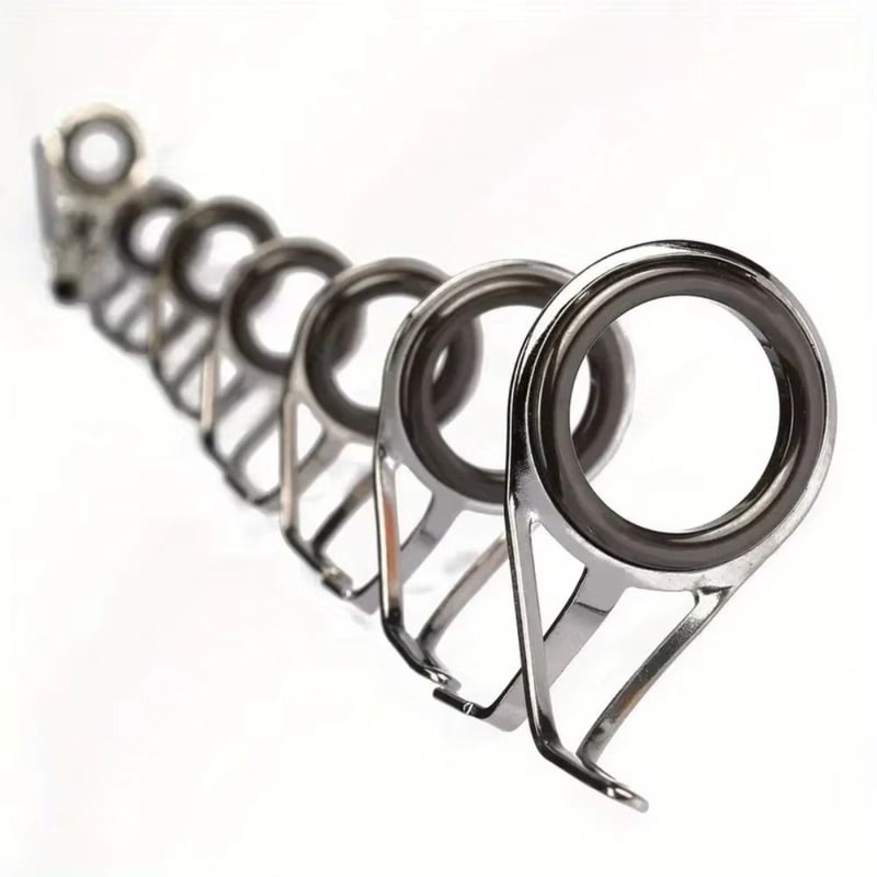 Fishing Rod Guide Stainless Steel Frame, Ceramic DIY Baitcasting Eye Ring