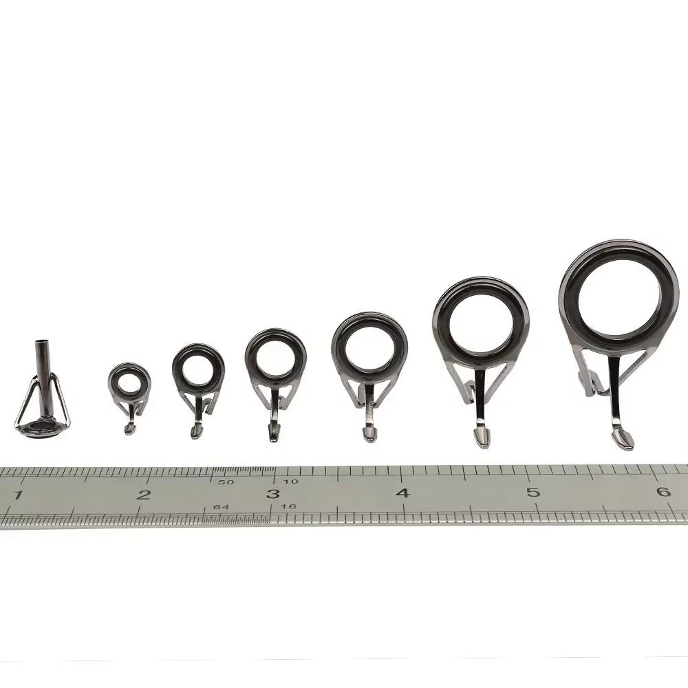 Fishing Rod Guide Stainless Steel Frame, Ceramic DIY Baitcasting Eye Ring