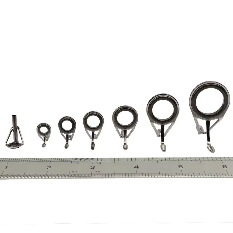 Fishing Rod Guide Stainless Steel Frame, Ceramic DIY Baitcasting Eye Ring