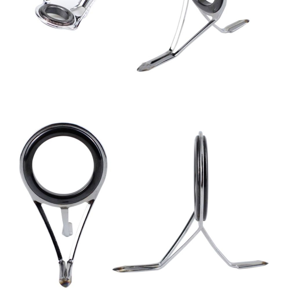 Fishing Rod Guide Stainless Steel Frame, Ceramic DIY Baitcasting Eye Ring
