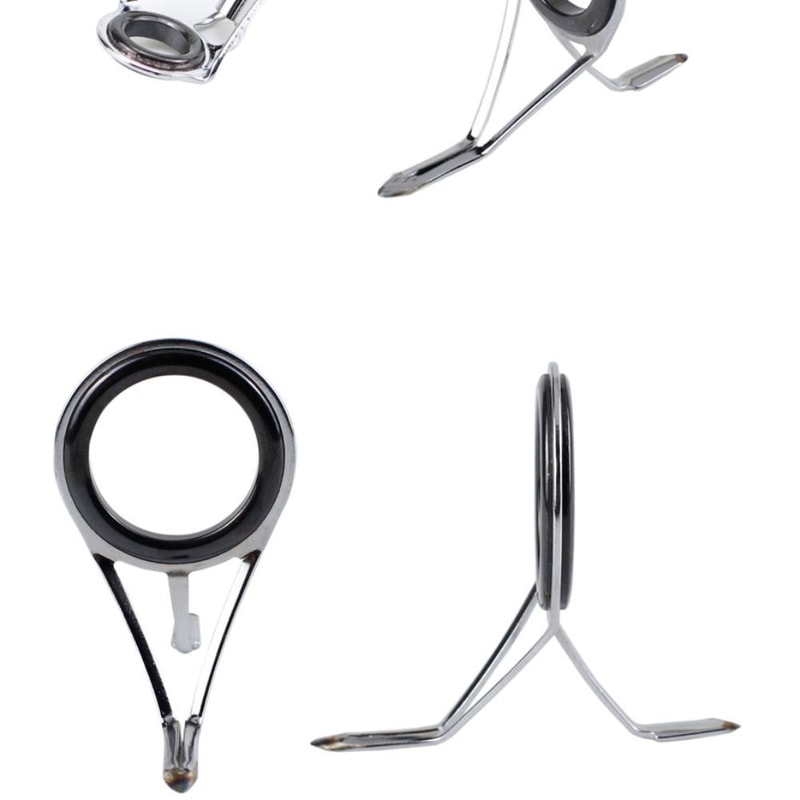 Fishing Rod Guide Stainless Steel Frame, Ceramic DIY Baitcasting Eye Ring