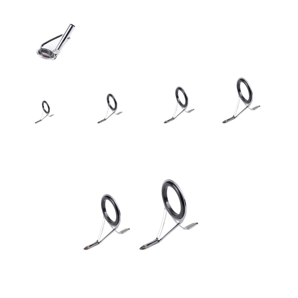 Fishing Rod Guide Stainless Steel Frame, Ceramic DIY Baitcasting Eye Ring