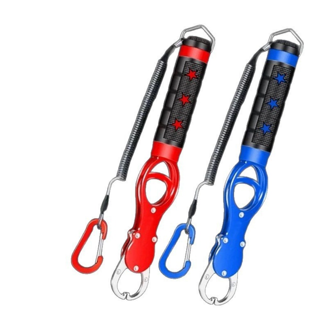 Heavy Duty Fish Lip Gripper Waterproof Fishing Grip Hook Tool With Weighing Scale No Rust Aluminum 0