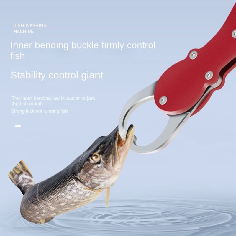 Heavy Duty Fish Lip Gripper Waterproof Fishing Grip Hook Tool With Weighing Scale No Rust Aluminum 3