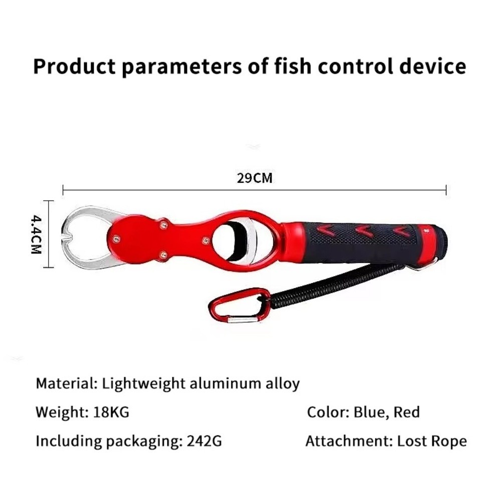 Heavy Duty Fish Lip Gripper Waterproof Fishing Grip Hook Tool With Weighing Scale No Rust Aluminum 5