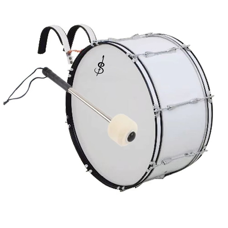 Marching Bass Drum Stick Mallet with Rope, Timpani Metal Drum Sticks, Professional Musical Instrument Accessories