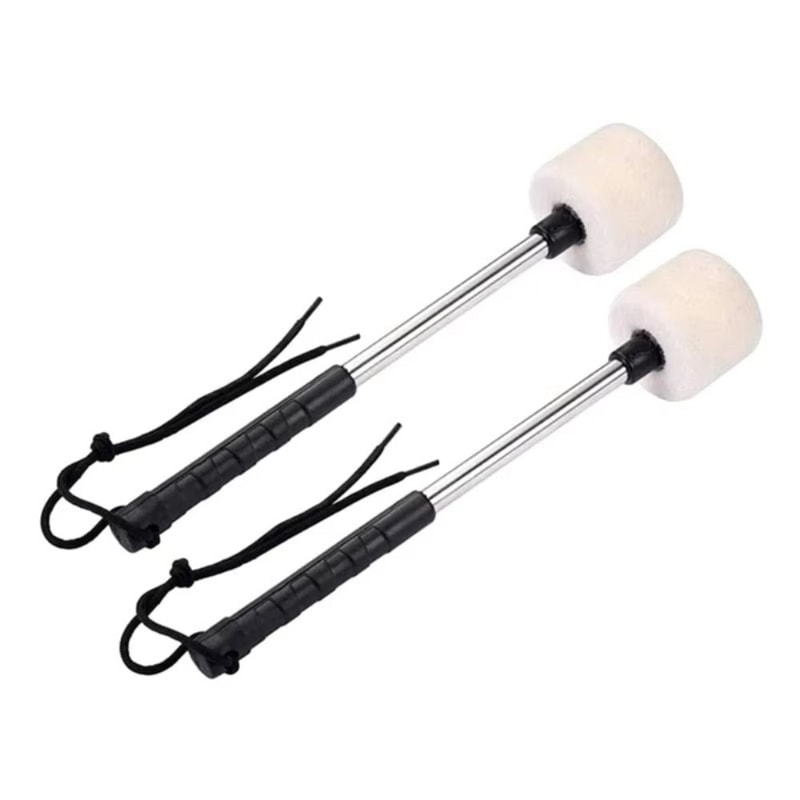 Marching Bass Drum Stick Mallet with Rope, Timpani Metal Drum Sticks, Professional Musical Instrument Accessories