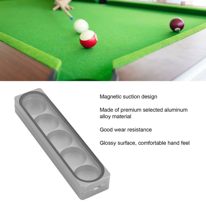 Portable Holes Pool Stick Tips Box, Holes Cue Tip Container for Billiards Players
