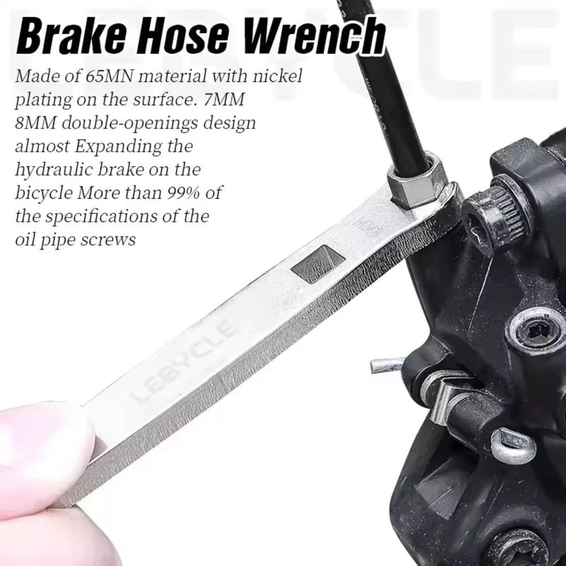 Portable High Hardness Open Steel Bicycle Repair Wrench, Oil Pipe Screw Wrench