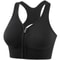 Shock Resistant Sports Bra, Front Zipper Design, Plus Size, Breathable Seamless Gym Top