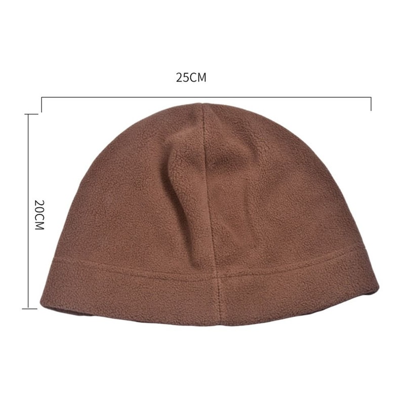 Slouchy Warm Winter Polar Fleece Beanie Hat, Soft Windproof Cycling Cap for Men and Women, Running Beanie