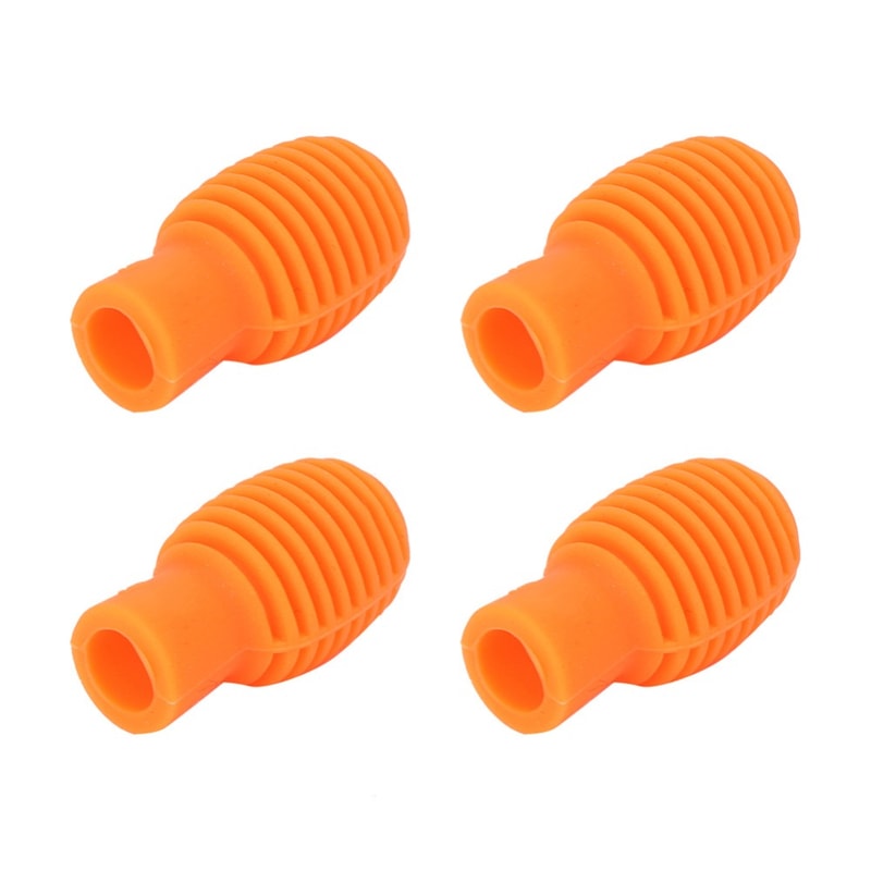 Portable Silicone Mute Drumstick, Silicone Drum Stick Practice Tip, Silent Practice Dampener Orange/Grey