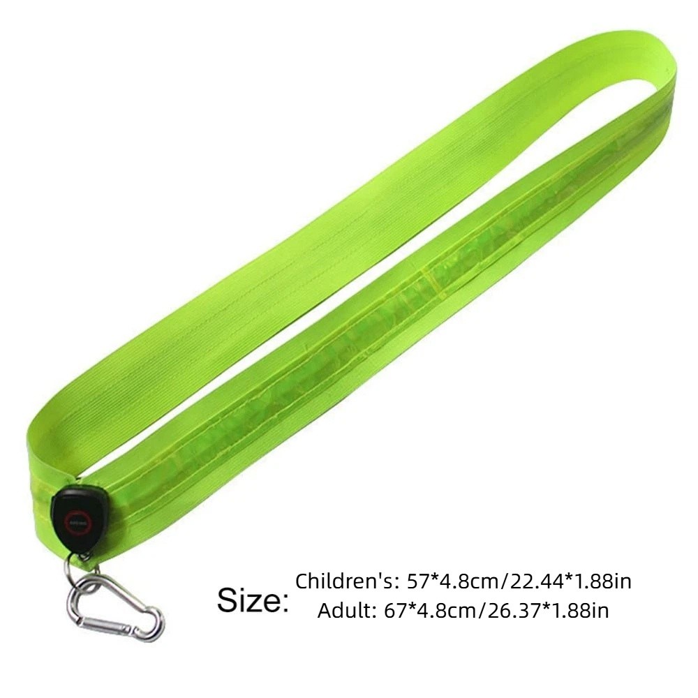 Cycling LED Shoulder Straps, Fluorescent Green for Night Safety, Lightweight Outdoor Hiking Gear