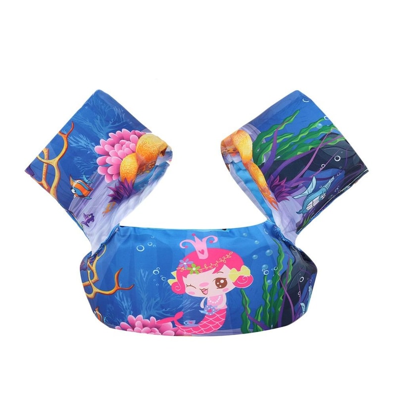 Cute Summer Cartoon Kids Swimming Ring Tube, Breathable Adjustable Swim Armbands, Water Play Floats