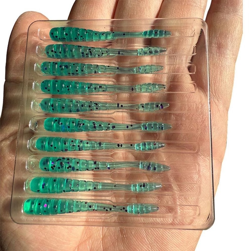 Mini Fishing Lures, Worm Bait Smell, Micro Soft Bait for Rockfishing