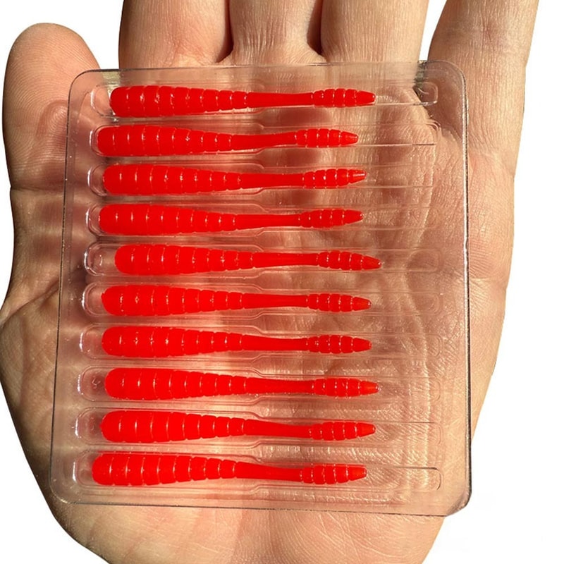 Mini Fishing Lures, Worm Bait Smell, Micro Soft Bait for Rockfishing