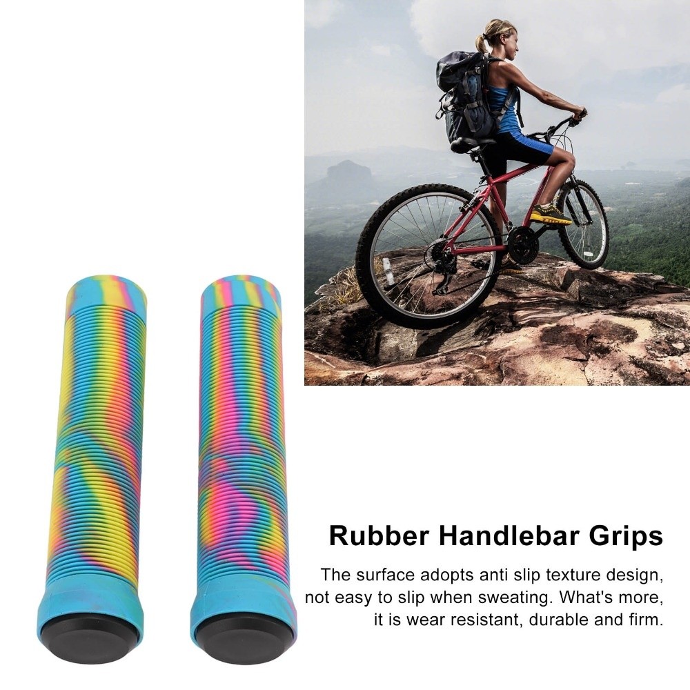 Ergonomic Soft Bicycle Handlebar Cover Grips, Shock Absorbing Rubber Bike Handle Grip