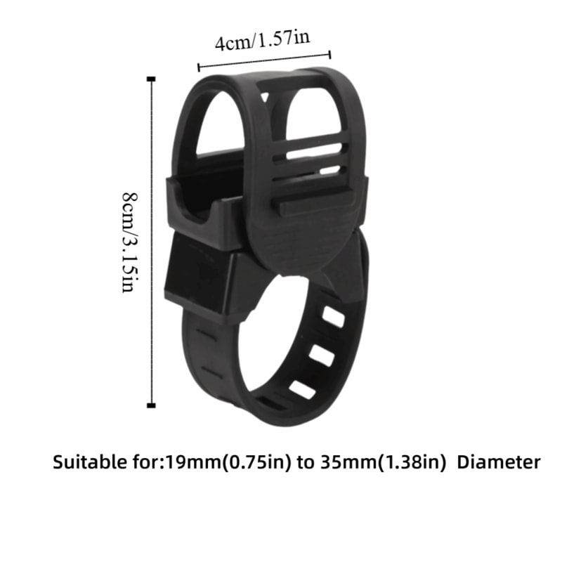 Multifunction Plastic Bike Light Clamp, Degree Rotation Bike Light Holder