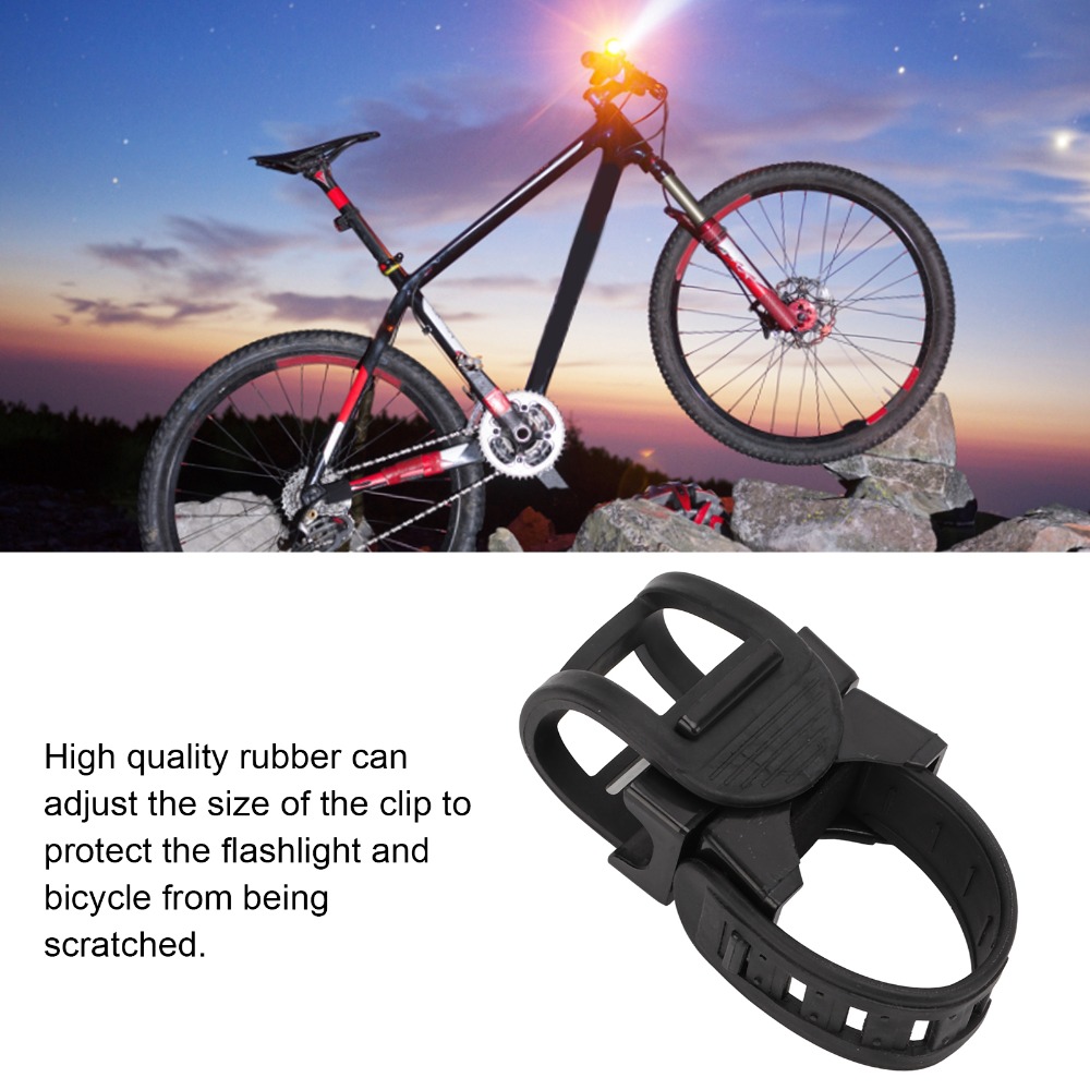 Multifunction Plastic Bike Light Clamp, Degree Rotation Bike Light Holder