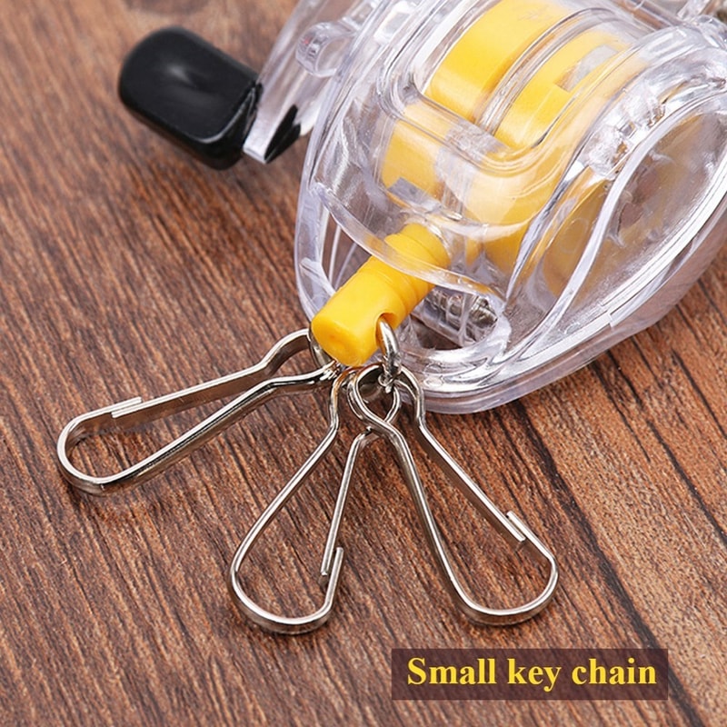 Fishing Key Chain with Steel Wire, Telescopic Rope Portable Key Ring for Outdoor Use