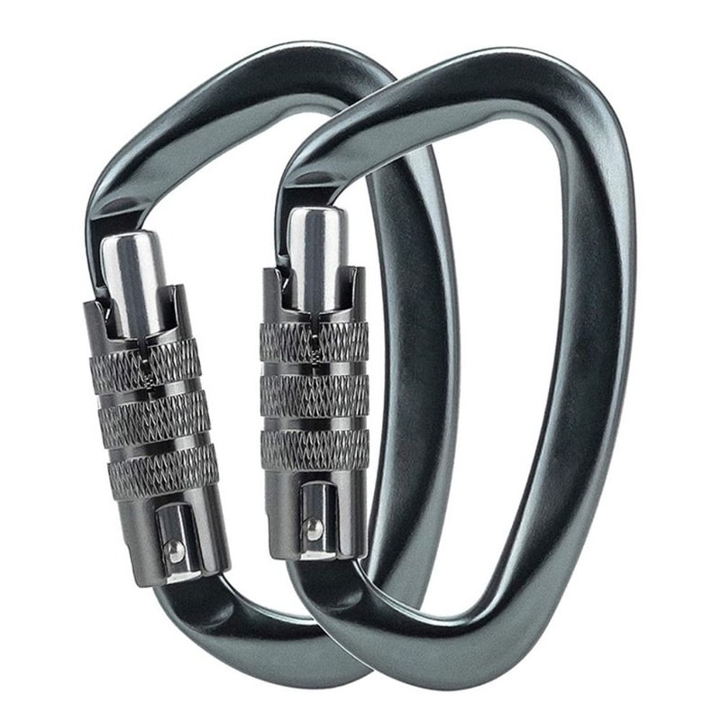 Multicolors Aluminum Carabiner, Professional Safety Lock D Shape Key Hooks for Climbing