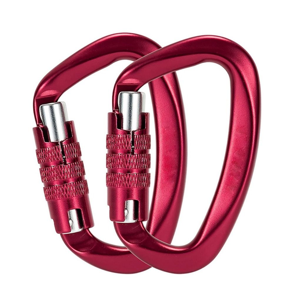 Multicolors Aluminum Carabiner, Professional Safety Lock D Shape Key Hooks for Climbing
