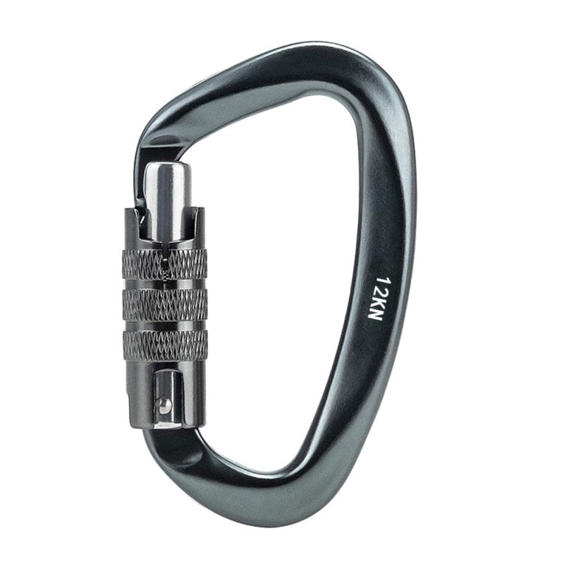 Multicolors Aluminum Carabiner, Professional Safety Lock D Shape Key Hooks for Climbing