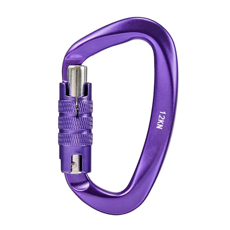 Multicolors Aluminum Carabiner, Professional Safety Lock D Shape Key Hooks for Climbing