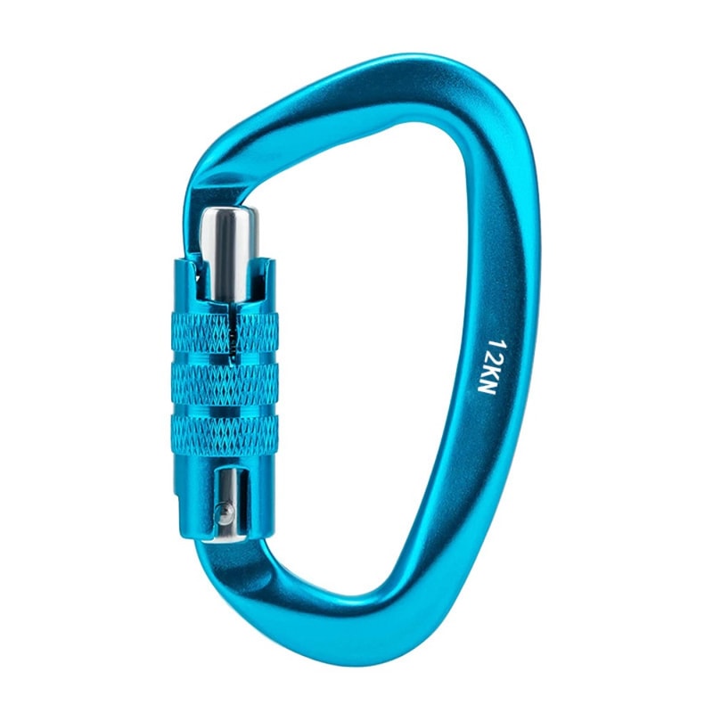 Multicolors Aluminum Carabiner, Professional Safety Lock D Shape Key Hooks for Climbing