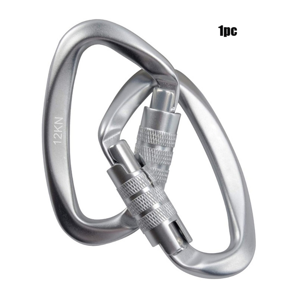 Multicolors Aluminum Carabiner, Professional Safety Lock D Shape Key Hooks for Climbing