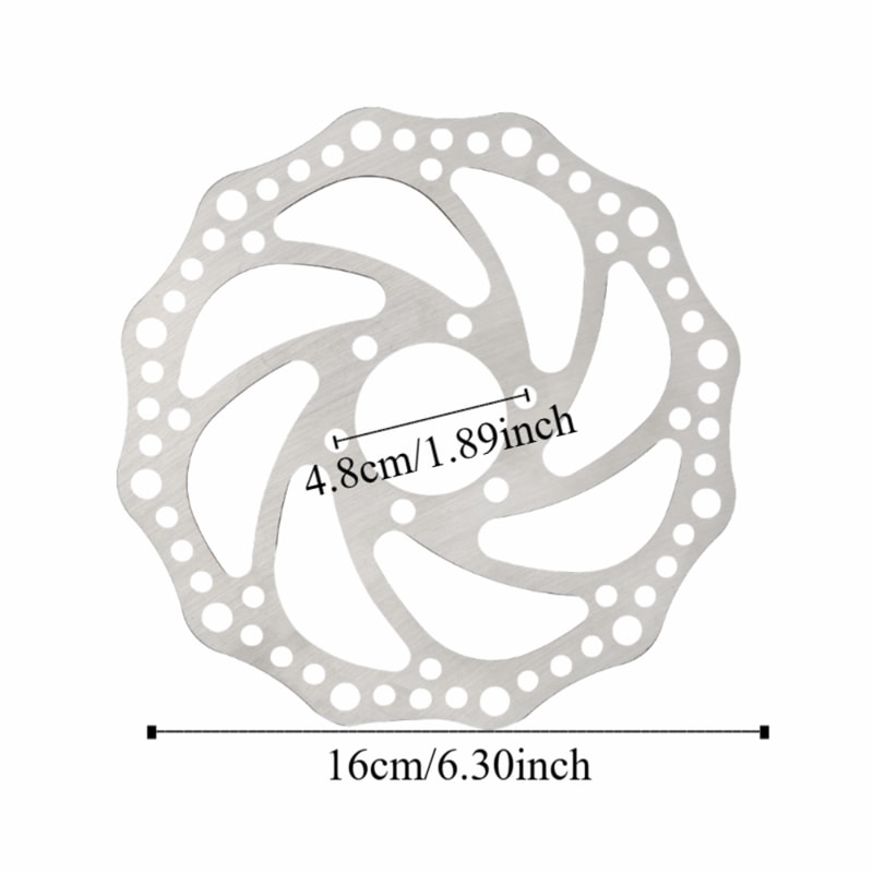 Electric Scooter Disc Brake Rotor, Durable Stainless Steel Bolt Pattern Disc Brake Rotor for Road Bikes Cycling