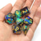 Polyhedral Resin Dice Set, Multicolor Dice, Creative Sharp Corner Dice Gift Collection