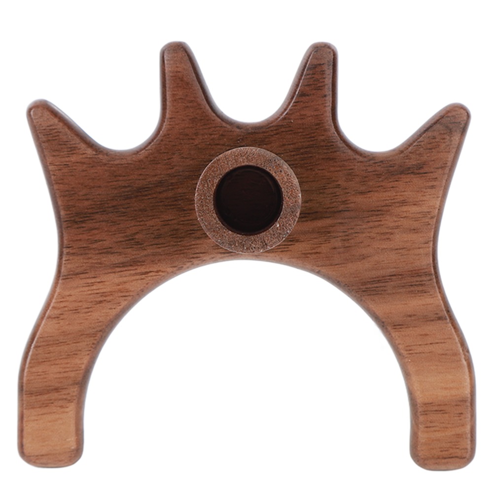 Billiards Cue Stick Accessory, High Fork Walnut Wood, Wooden Pool Cue Bridge Head