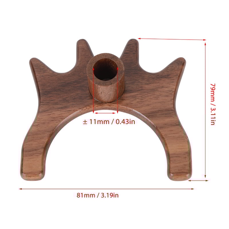 Billiards Cue Stick Accessory, High Fork Walnut Wood, Wooden Pool Cue Bridge Head