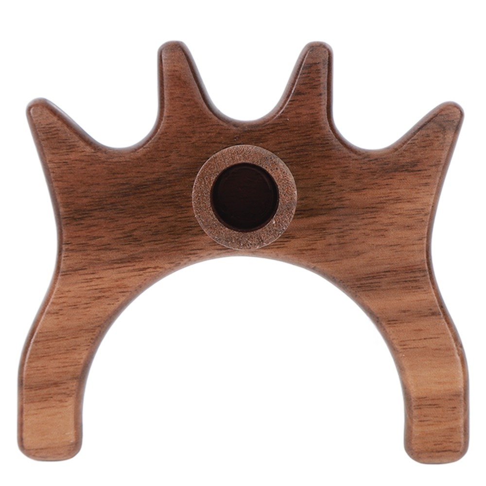 Billiards Cue Stick Accessory, High Fork Walnut Wood, Wooden Pool Cue Bridge Head