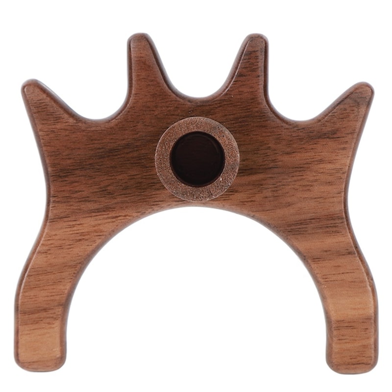 Billiards Cue Stick Accessory, High Fork Walnut Wood, Wooden Pool Cue Bridge Head