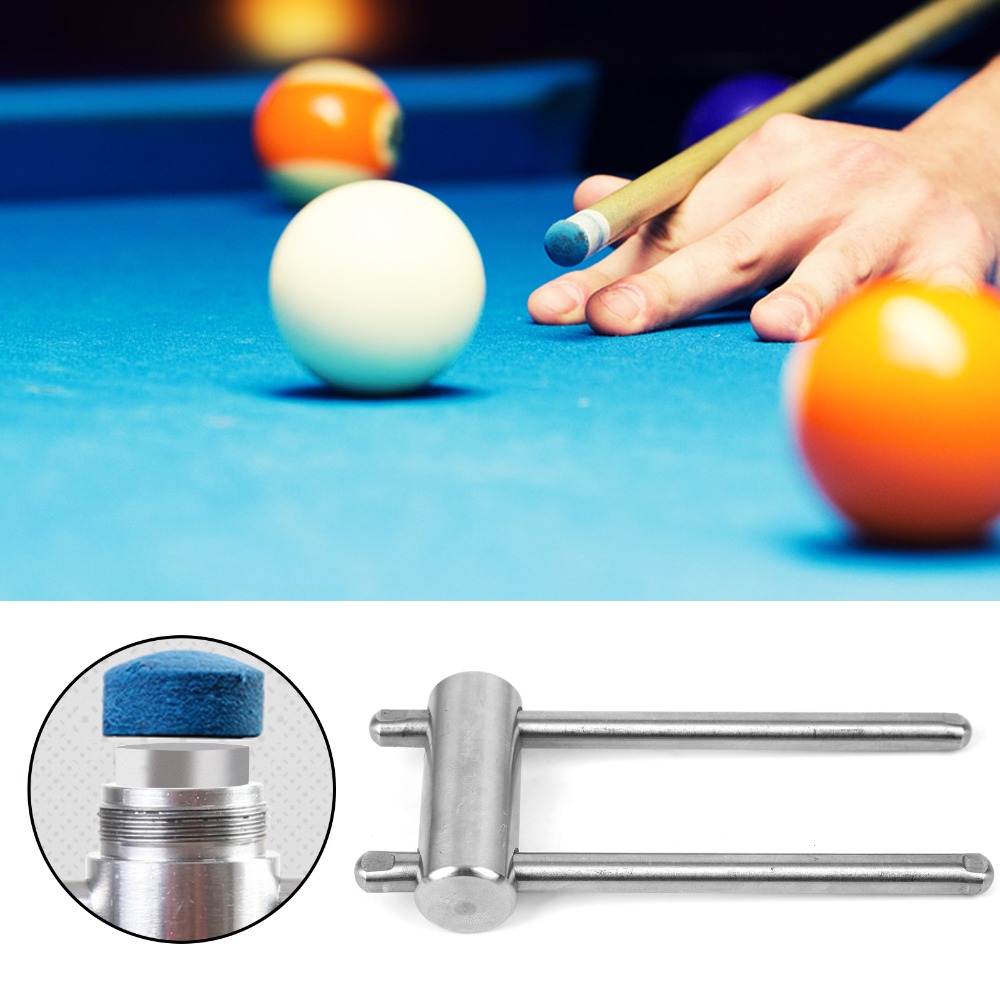 Stainless Steel Cue Tip Press Tool, Billiard Tip Press, Round Tips, Firm Compression, Billiard Accessories