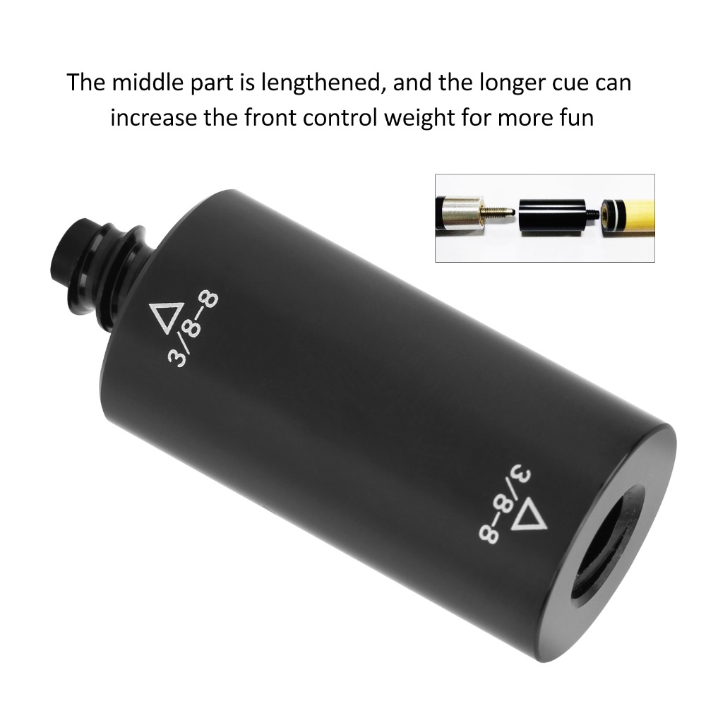 Pool Cue Extension System, Aluminum Billiard Accessories, Teeth Lengthening Stick, Shaft Expansion