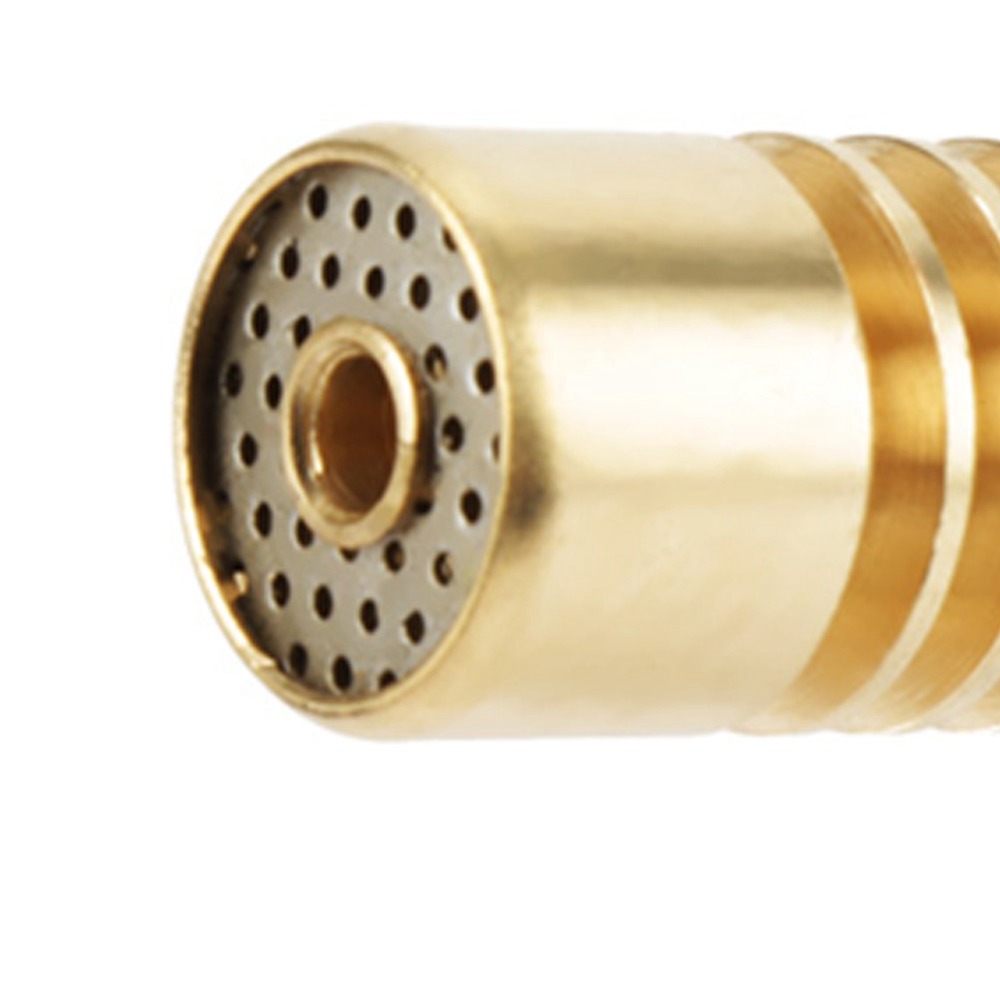 Portable Brass Kitchen Torch with Adjustable Flame, Brass Butane Torch Head, Electronic Ignition, Refillable Handheld