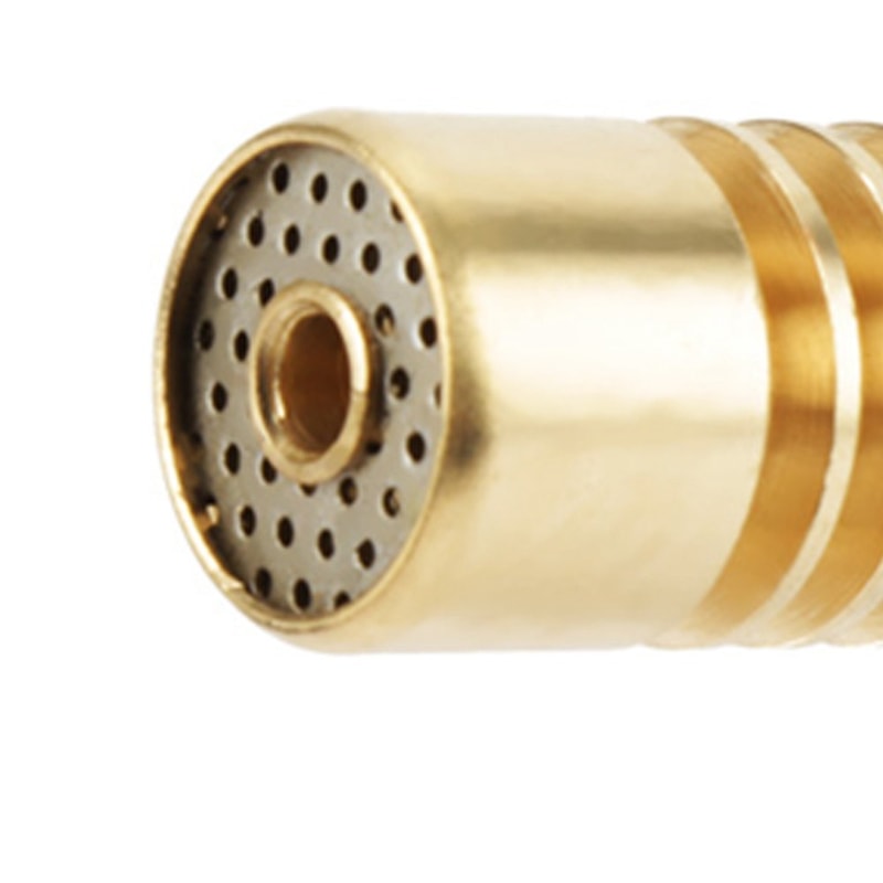 Portable Brass Kitchen Torch with Adjustable Flame, Brass Butane Torch Head, Electronic Ignition, Refillable Handheld