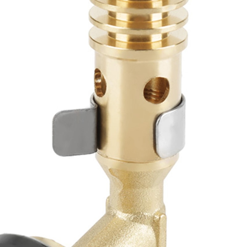 Portable Brass Kitchen Torch with Adjustable Flame, Brass Butane Torch Head, Electronic Ignition, Refillable Handheld